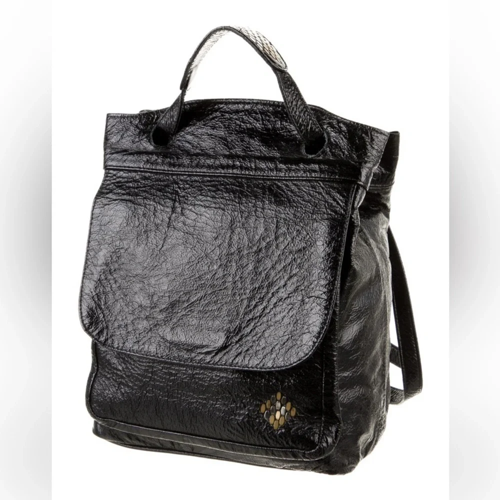 Sold calleen Cordero Dante  Crinkle Patent Leather Embellished Convertible Bag